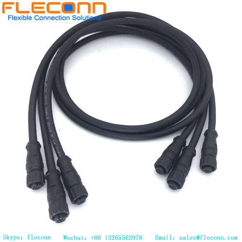 M12 5-Pin Female Plastic Nut Waterproof Cable