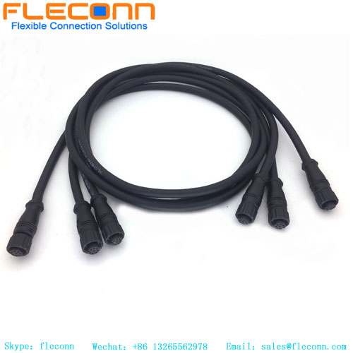 M12 8-pin Female Plastic Nut Injection Molding Cable