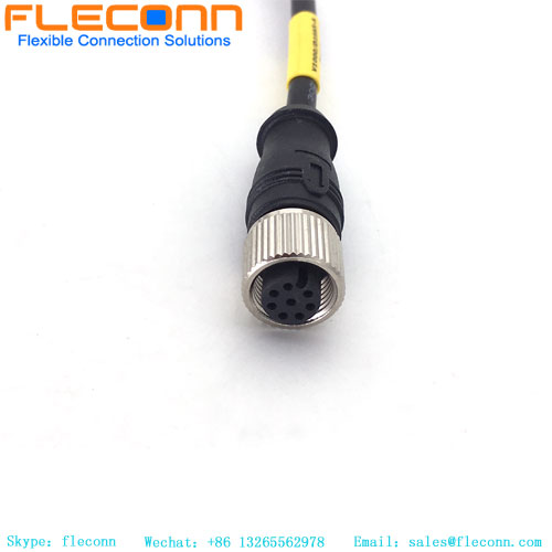 M12 5 Pin B-Coded Male Cable, B-Coded Male To A-Coded Female Waterproof Cable