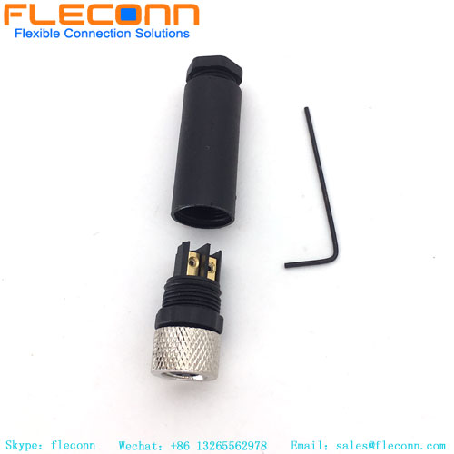 M8 4 Pin Female IP67 Waterproof Connector
