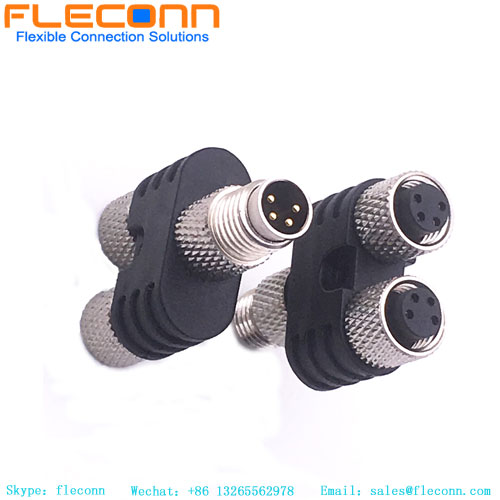 M8 4P Y Type Male To Female Connector