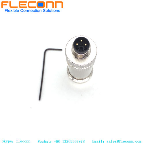 M8 3 Pin Shielded Field Wireable Connector