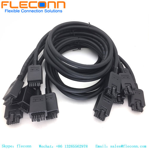 Custom Rectangular Cable Molex Micro-Fit 3.0 Series 43025-1200 Wire Harness