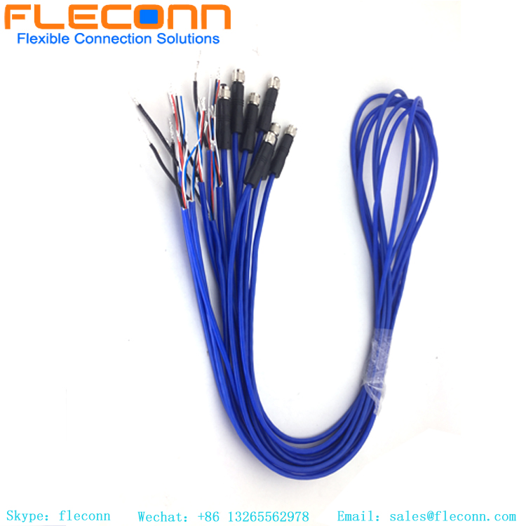 M5 4pin Female Cable, Straight Moulded Cable Connector, IP67 Waterproof Rating