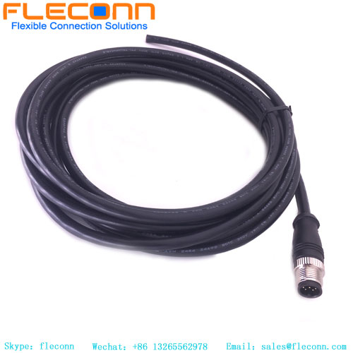 M12 8P A-Coded Male Cable