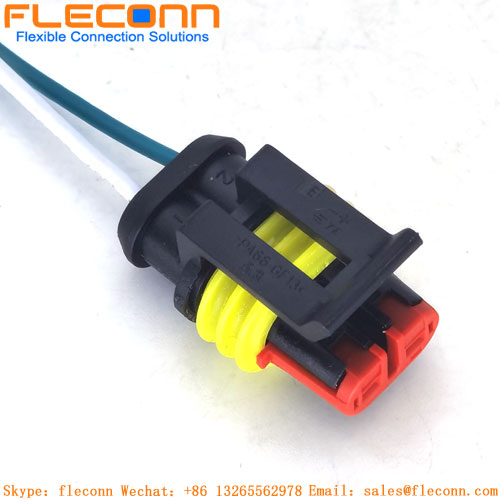 TE 282080-1 AMP Connector waterproof Wire Harness 2P Female