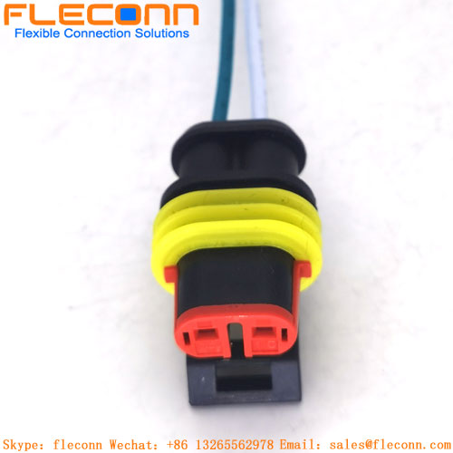TE 282080-1 AMP Connector waterproof Wire Harness 2P Female
