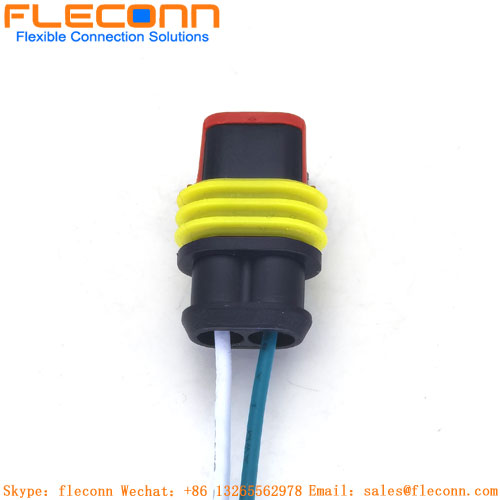 TE 282080-1 AMP Connector waterproof Wire Harness 2P Female