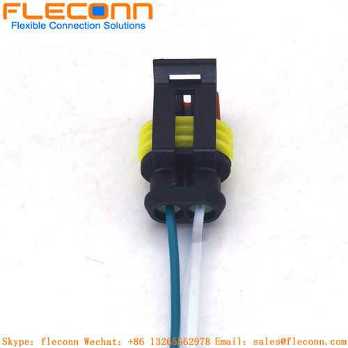 TE 282080-1 AMP Connector waterproof Wire Harness 2P Female