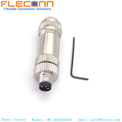 M8 3 Pin Field Wirable Assembly Connector