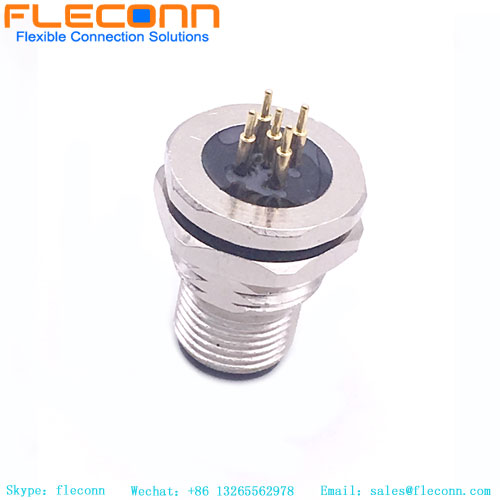 M12 PCB Panel Mount Connector