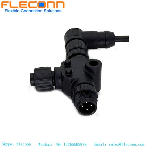 M12 4 pin A-coding T-Splitter Adapter M12 Plug Sensor Splitters