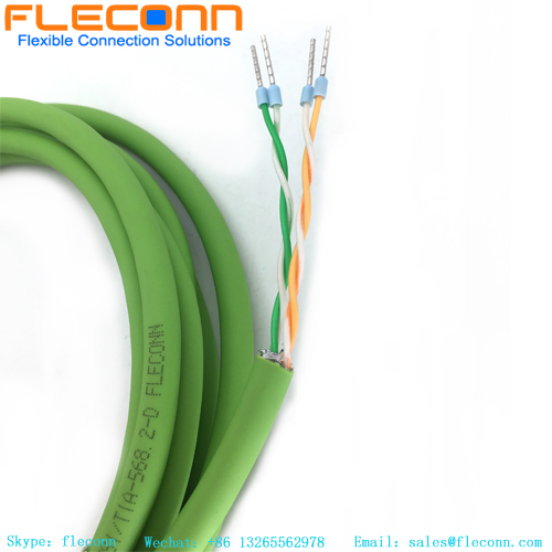 M12 5 Pin Male Connector Cable With Terminal