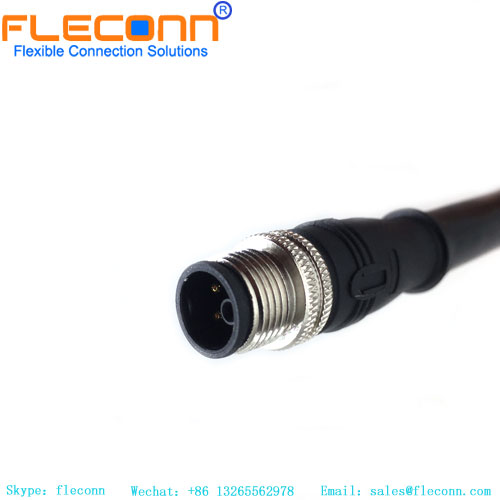 M12 K-Coded Connector 4+PE 5pin Male Molded Power Cable