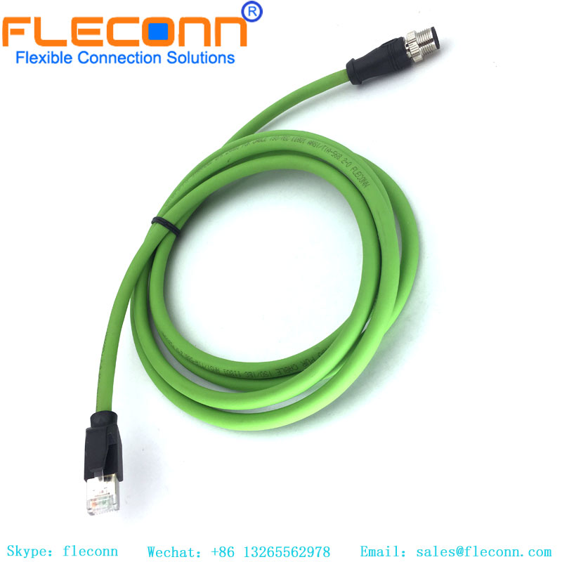 RJ45 To M12 D Coded Cable