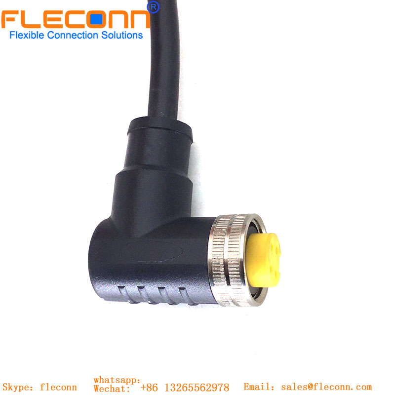 7/8" 3 Pole Female Right Angle Cable