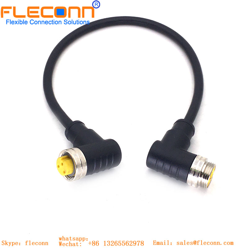 7/8" 3 Pin Male To Female Connector Cable