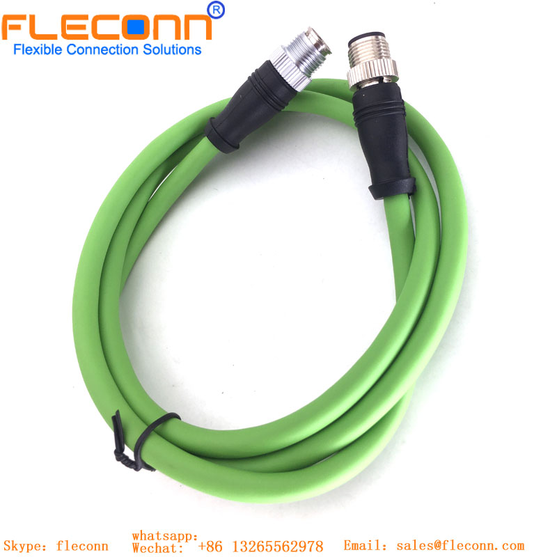M12 D-coded To X-coded Ethernet Cable