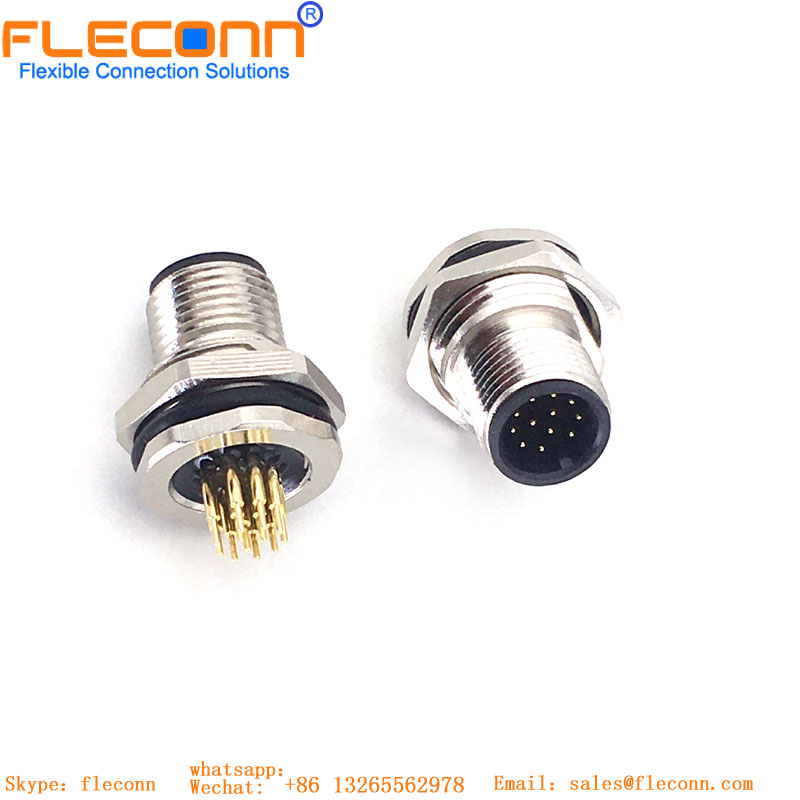 M12 12 Pin Panel Mount Connector