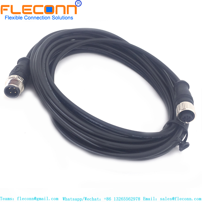 FLECONN can produce high quality M12 4 Pin A-code Male to Female Cabe