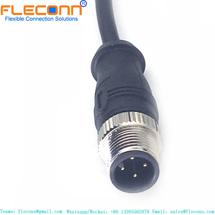 FLECONN can produce high quality single ended M12 4 Pin A-code male cable