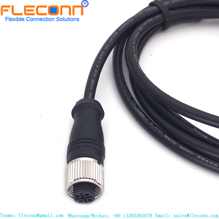FLECONN can produce high quality single ended M12 4 Pin A-code female cable