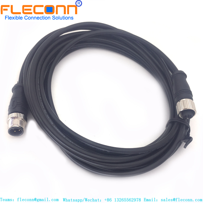 Versatile Industrial Connection Solution — M12 4 Pin Male to Female Cable