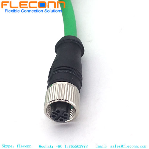 RJ45 To M12 4 Pin Cable
