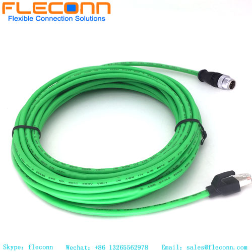 M12 To RJ45 Ethernet Cable