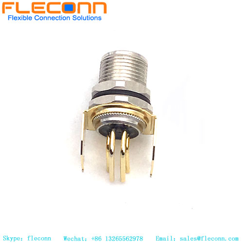 M8 4 Pin Circular Female Panel Connector