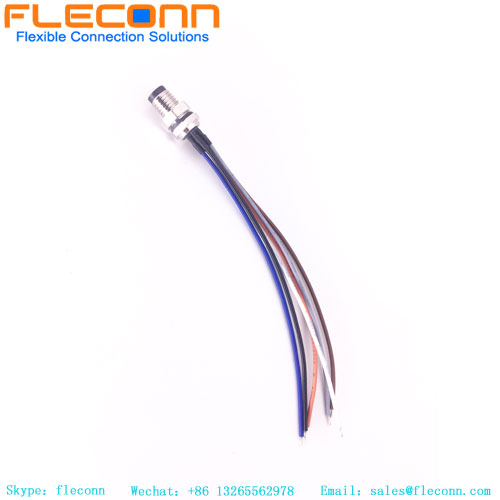 Waterproof IP67 M8 3 4 5 6 8 Pins Male and Female Rear Panel Mount Connector Receptacle Cable