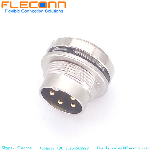 M16 4 Pin Panel Male Mount Connector