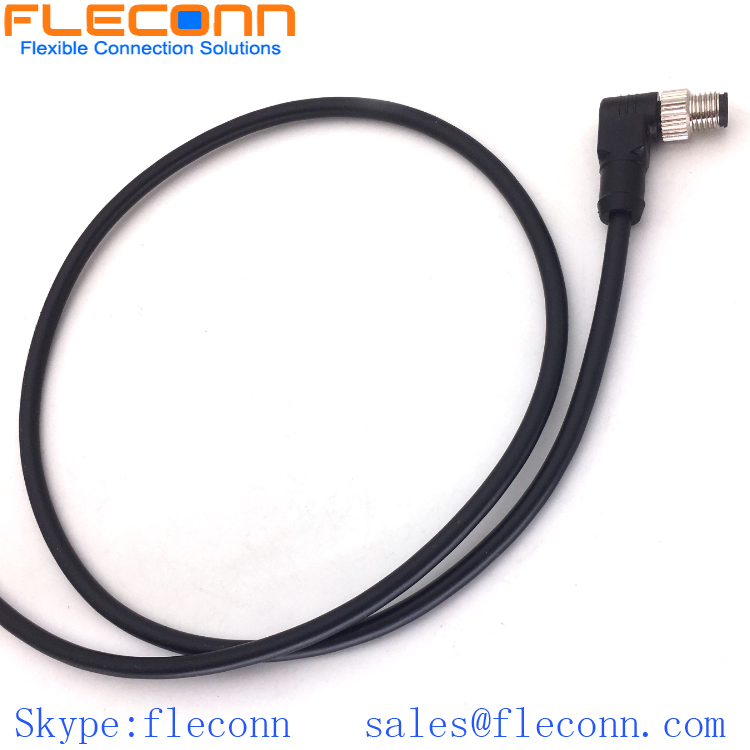 M8 6 Pin Right Angle Male Cable