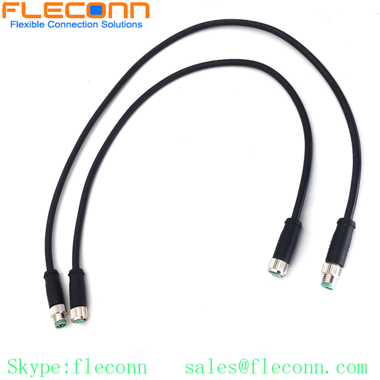 M8 5 Pin Male to Male Cable, IP67 Waterproof B-coded Connector Cable