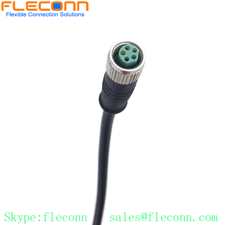 M8 B-coded 5 Pin Female to Female Plug Cable, IP67 Waterproof Connector Cable