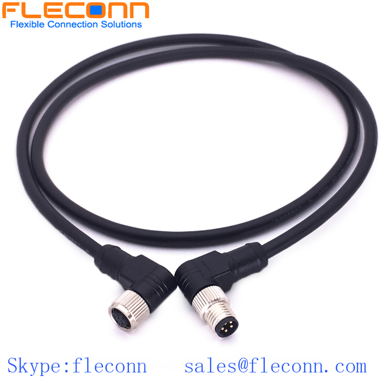 M8 6 Pin Right Angle Male Cable