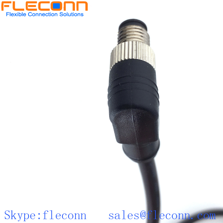 IP67 Waterproof M8 Right Angle Connector Cable 3 4 5 6 8 Pin Available