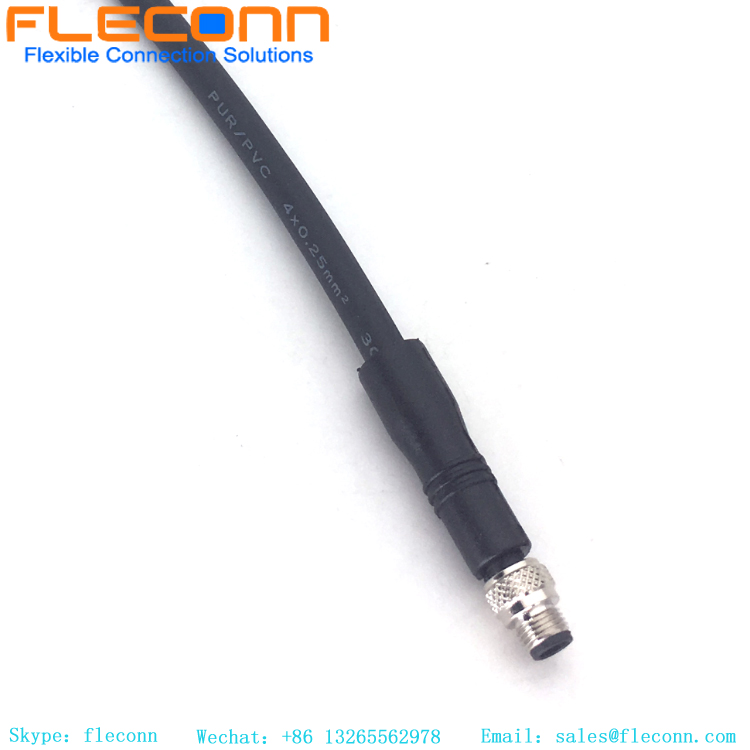 IP67 IP68 Waterproof M5 Circular Male Connector Cable Assembly for Automation Sensor and Actuator