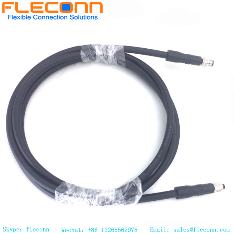 M5 2P 3P 4P Male to Female Cable, 1M 2M 3M PUR Sensor Cable