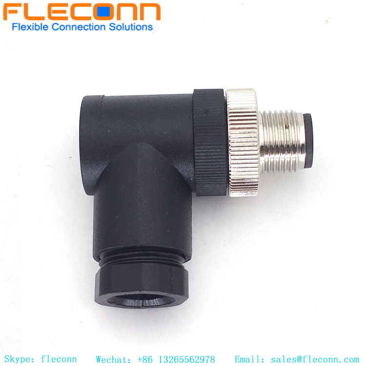M12 Male Right Angle Connector