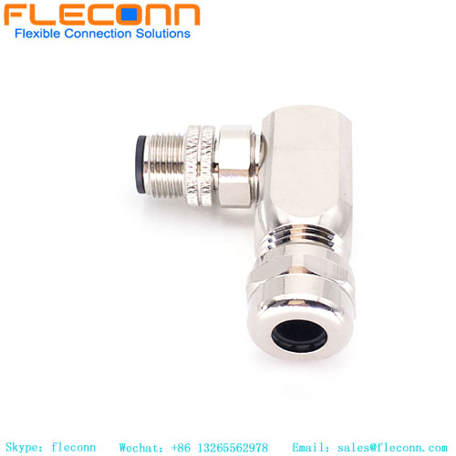 M12 12 Pole Male 90 Degree Connector