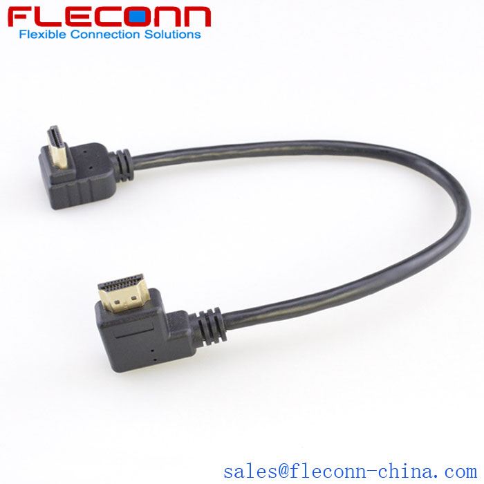 HDMI Male Down Angle Overolded Cable