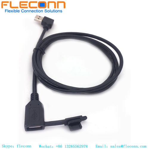 USB A Male Elbow To A Female With Dust Cover Data Cable