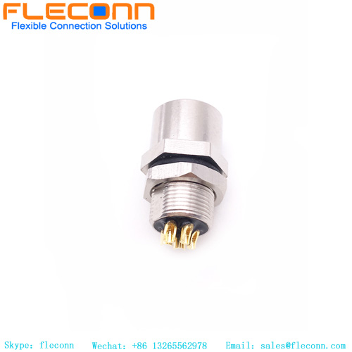 M8 5 Pin Female Panel Mount Connector