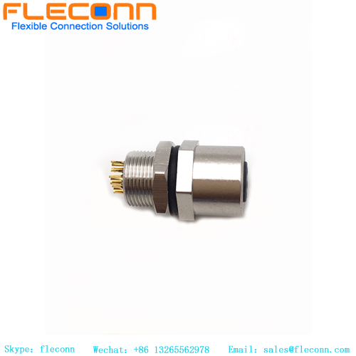 M8 5 Pin Female Panel Mount Connector