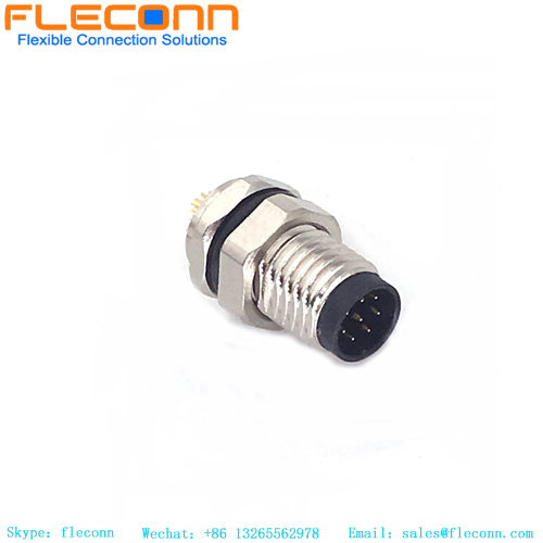 M8 8 Pin Front Fastened Mount Connector