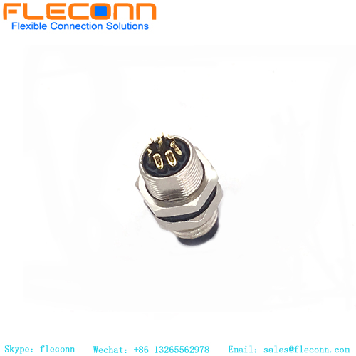 M8 8 Pin Male Panel Mount Connector