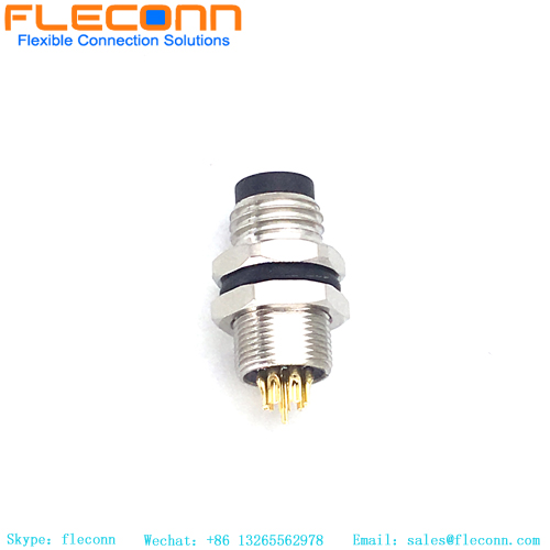 M8 8 Pin Male Panel Mount Connector