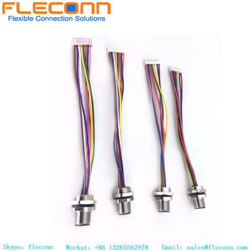IP67 A-Coded M12 Waterproof Connector 8 Pin Circular Connector Cable