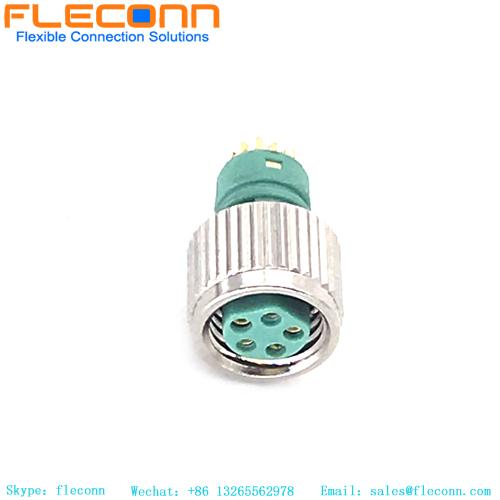 M8 5 Pin B-coding Female Solder Type Field Connector